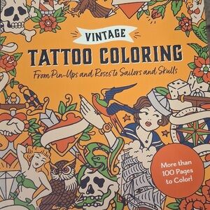 Vintage Tattoo Advanced Coloring Book New